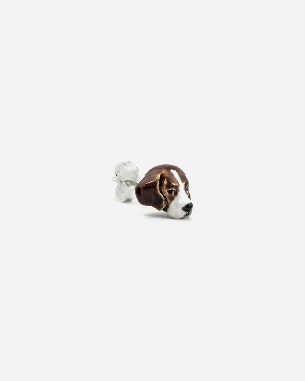 BEAGLE SINGLE EARRING / ENAMELLED