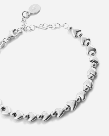 ARMBAND MIT HERZEN SILVER MATCHY