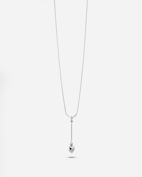 COLLIER CRAVATE CŒUR SILVER HEARTIE EN ARGENT