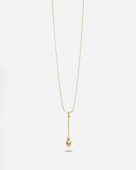 COLLIER CRAVATE CŒUR GOLDEN HEARTIE PLAQUÉ OR JAUNE