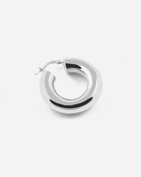 BOUCLE D'OREILLE CERCLE RONDÉ 7 MM EN ARGENT