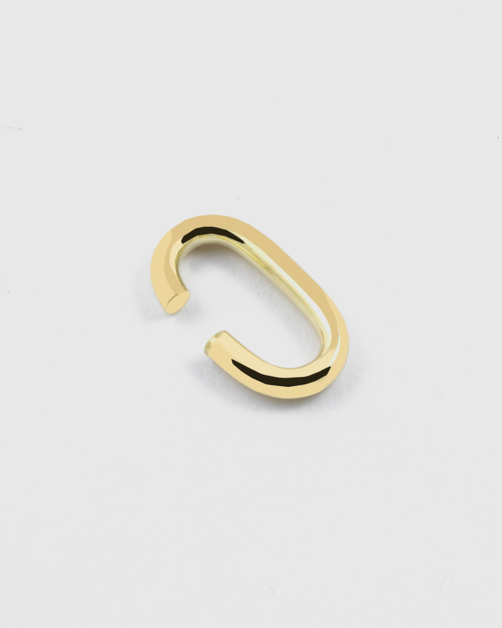 EARCUFF OVAL GELBGOLD