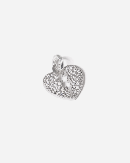 CIONDOLO CUORE SAETTA SHINY HEARTHUNDER IN ARGENTO CON BRILLANTI