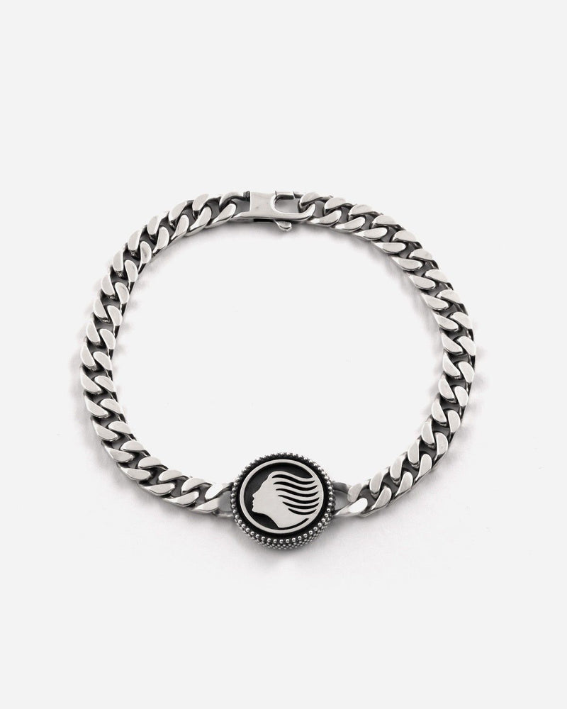 BRACCIALE GRUMETTA CON LOGO DEA ATALANTA IN ARGENTO