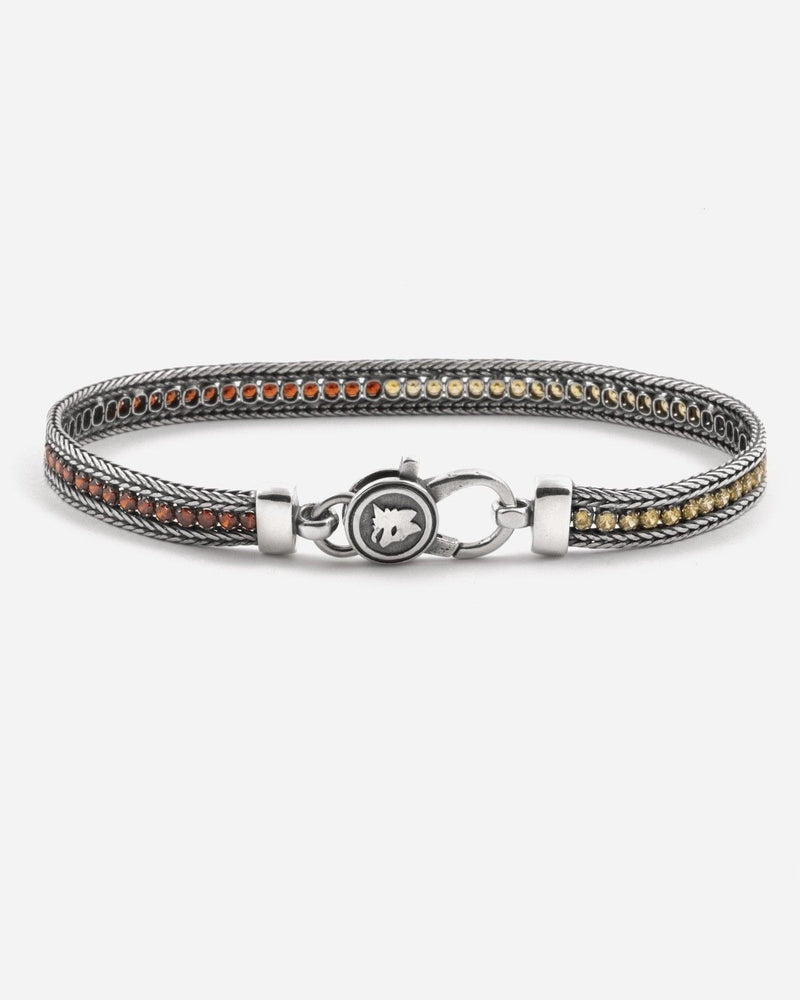 AS ROMA TENNIS BRACELET WITH GIALLOROSSI BRILLIANTS