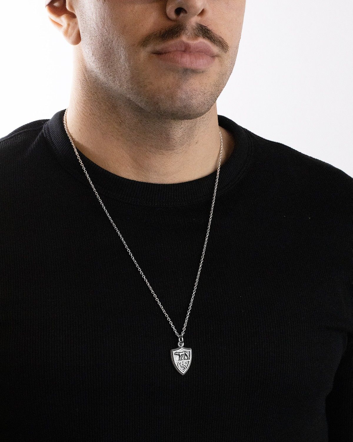PENDENTIF AVEC LOGO AS ROMA HERITAGE EN ARGENT