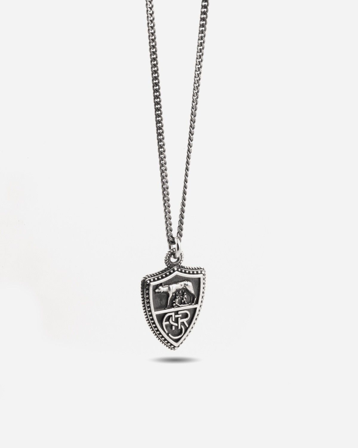 PENDENTIF AVEC LOGO AS ROMA HERITAGE EN ARGENT