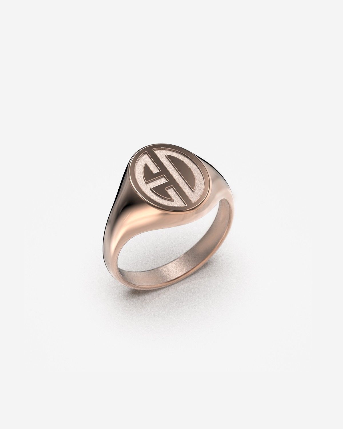 GOLD OVAL SIGNET RING