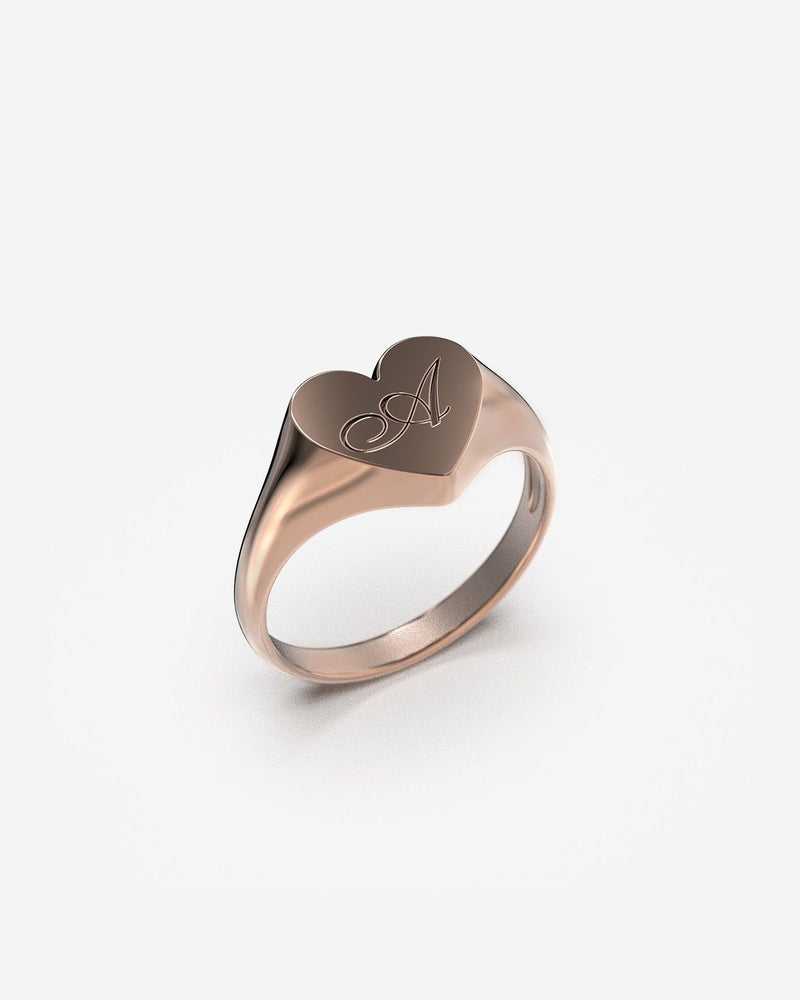 ANILLO CHEVALIER CORAZÓN DE ORO