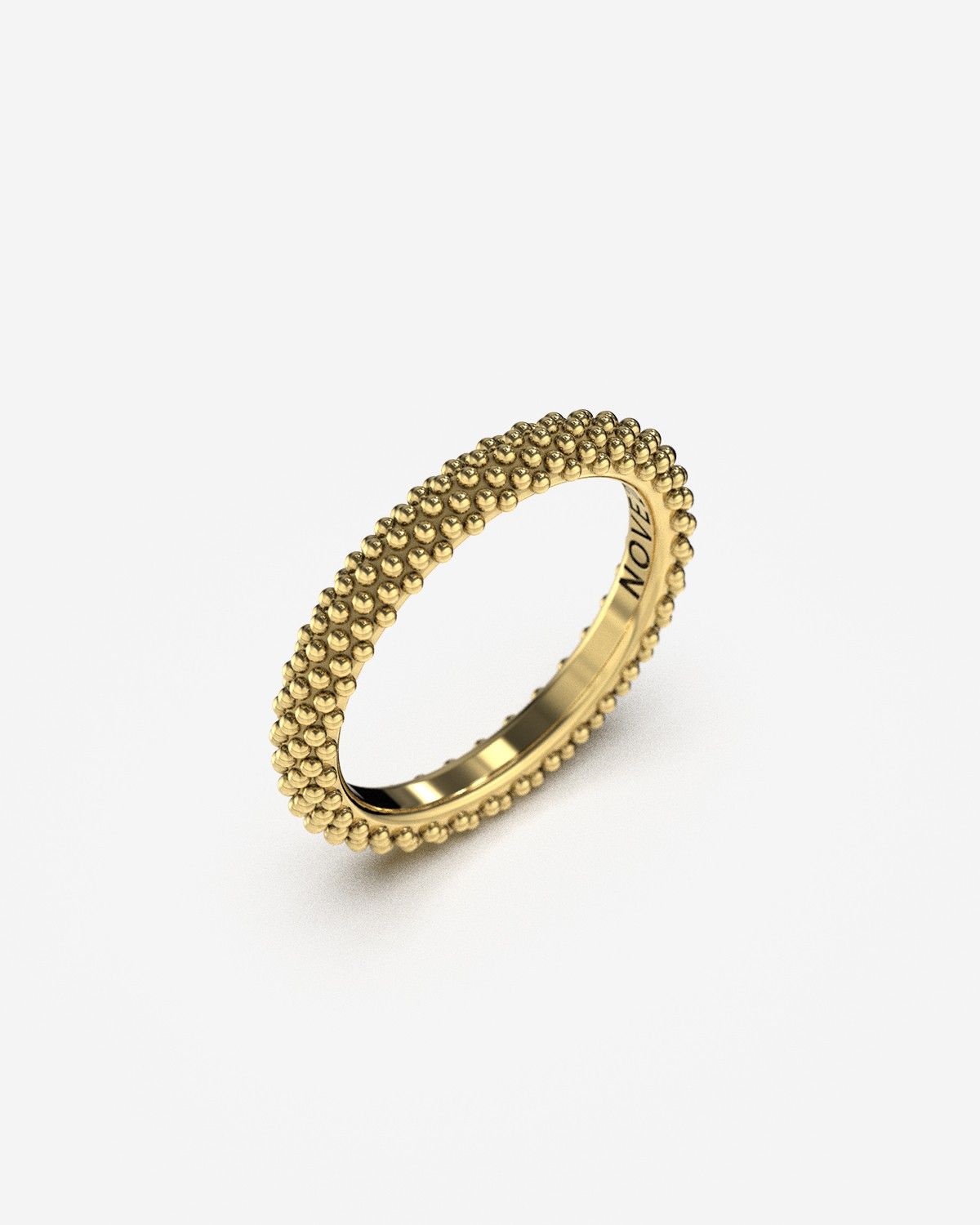 ANILLO DE COMPROMISO ORO PUNTEADO