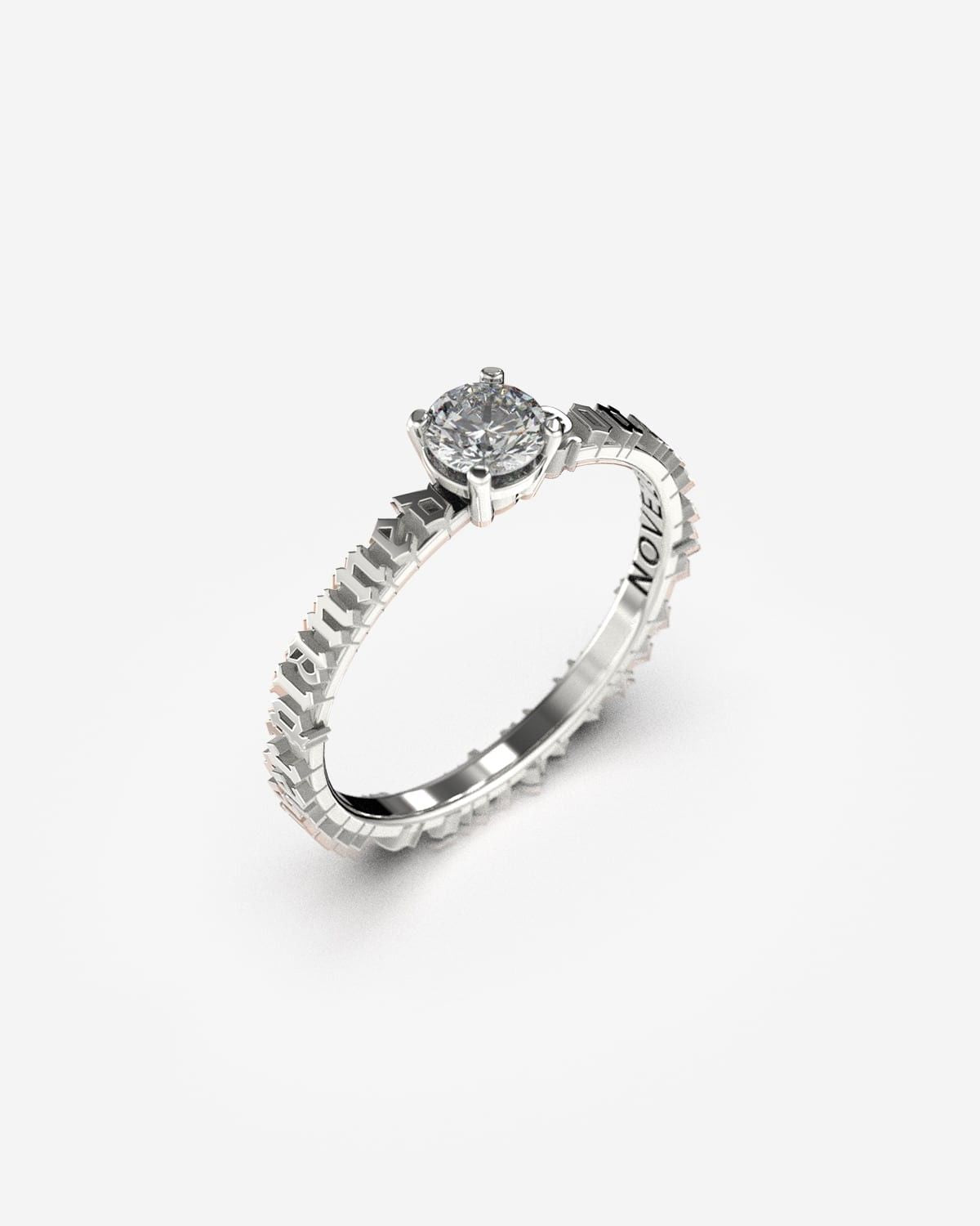 GOLD LYRICS SOLITAIRE ENGAGEMENT RING