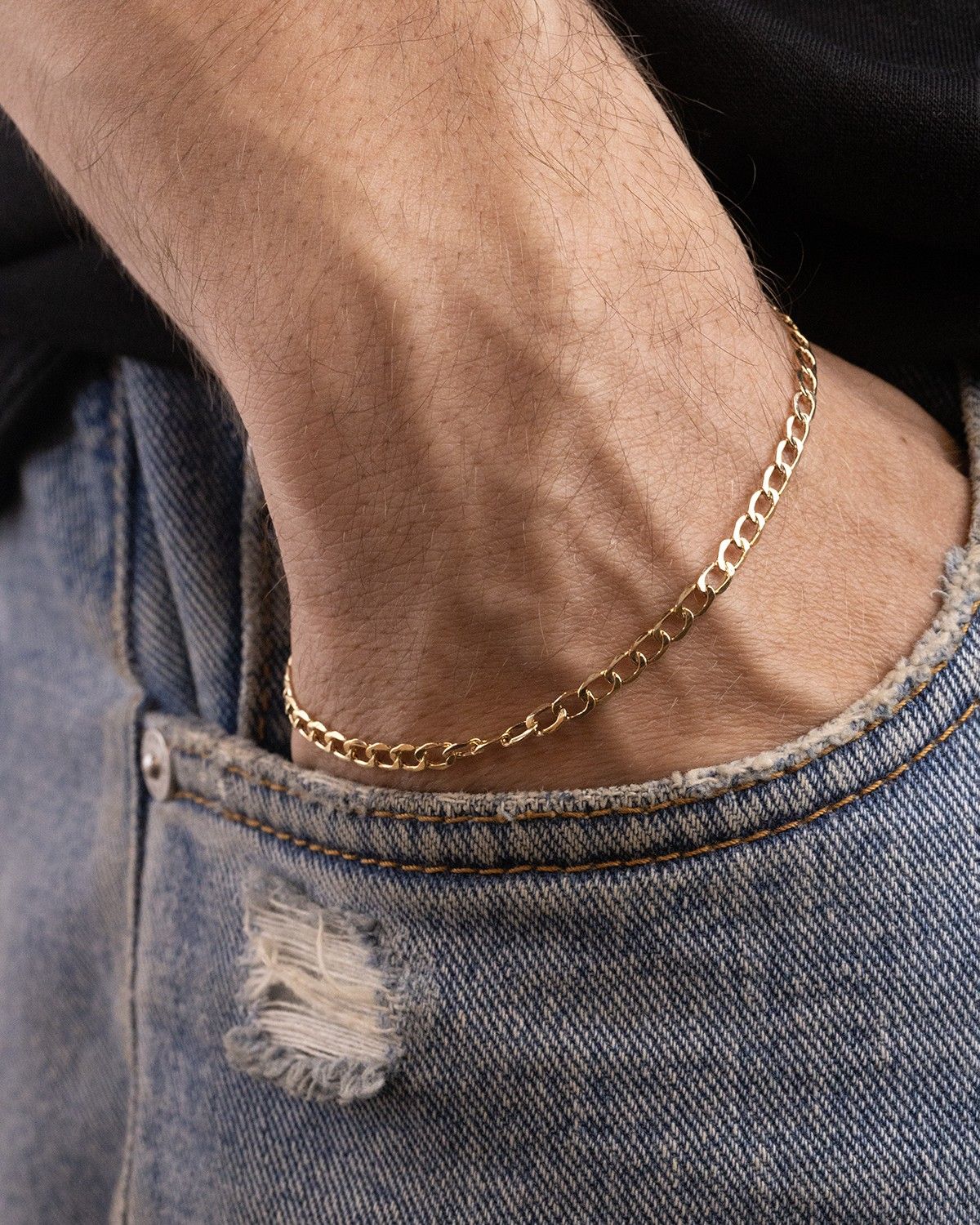 BRACELET GOURMETTE 080 EN OR 9 KT