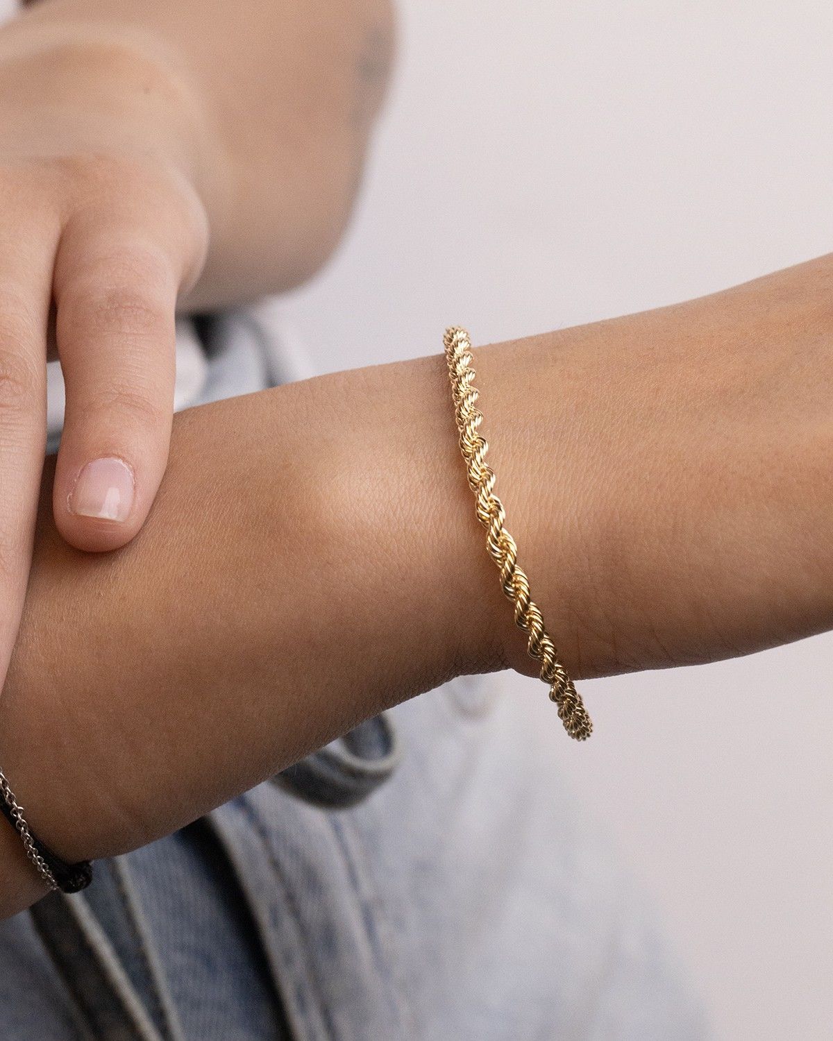BRACELET CORDE 070 EN OR 9 KT