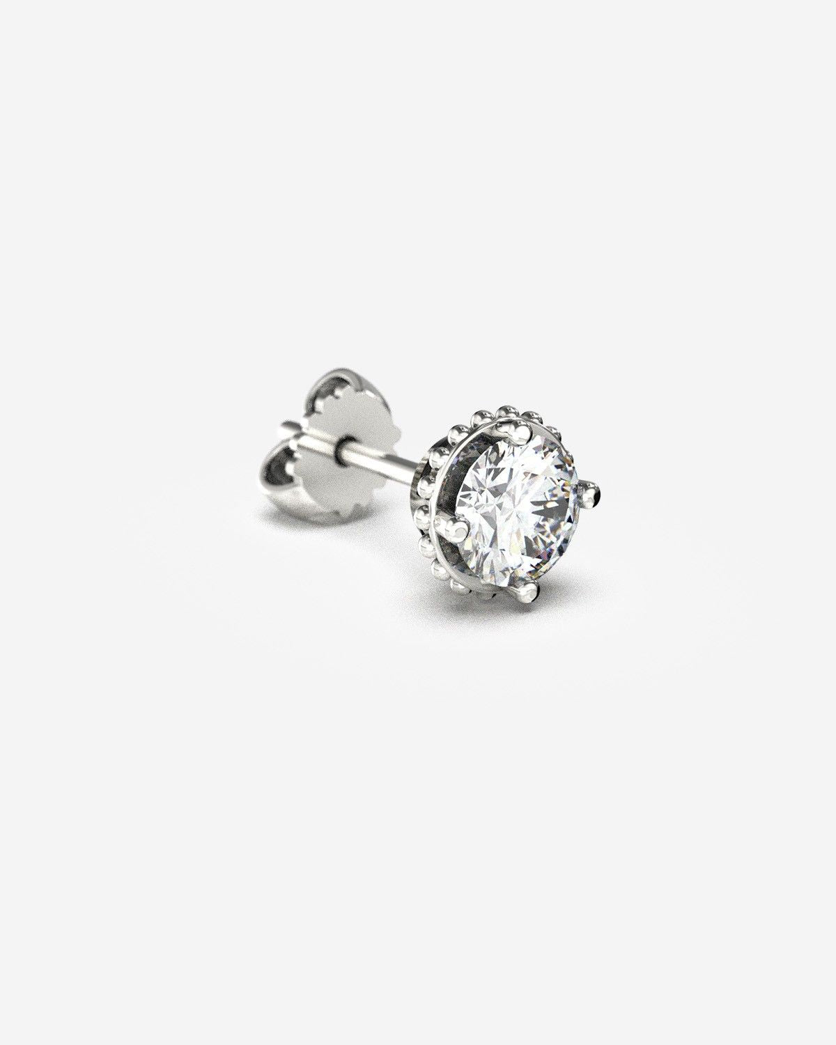 BOUCLE D’OREILLE D'OR AVEC DIAMANT DE 1 ct