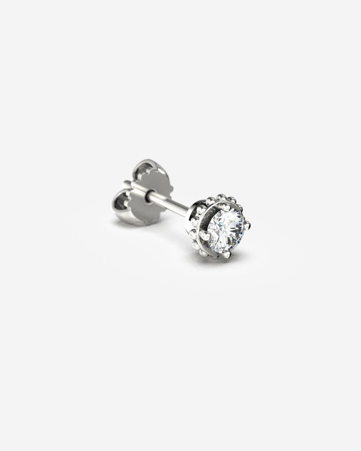 BOUCLE D’OREILLE D'OR AVEC DIAMANT DE 1 ct