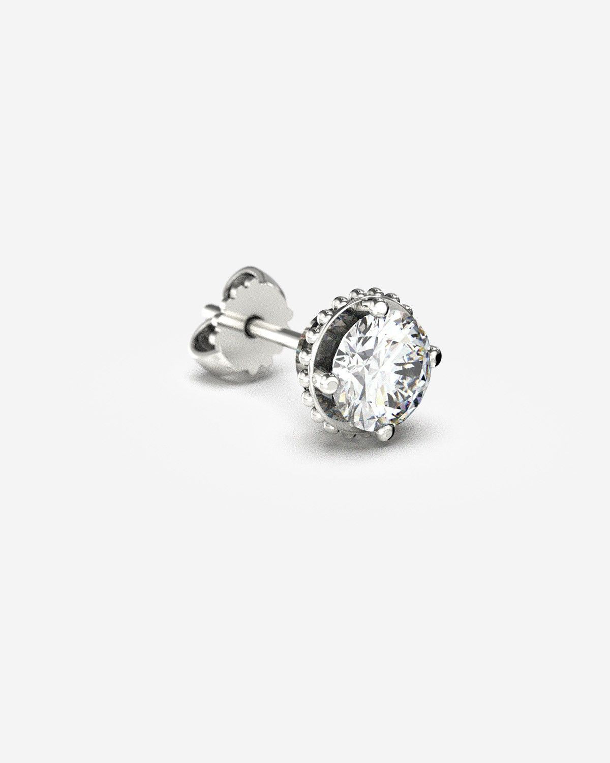 BOUCLE D’OREILLE D'OR AVEC DIAMANT DE 1 ct