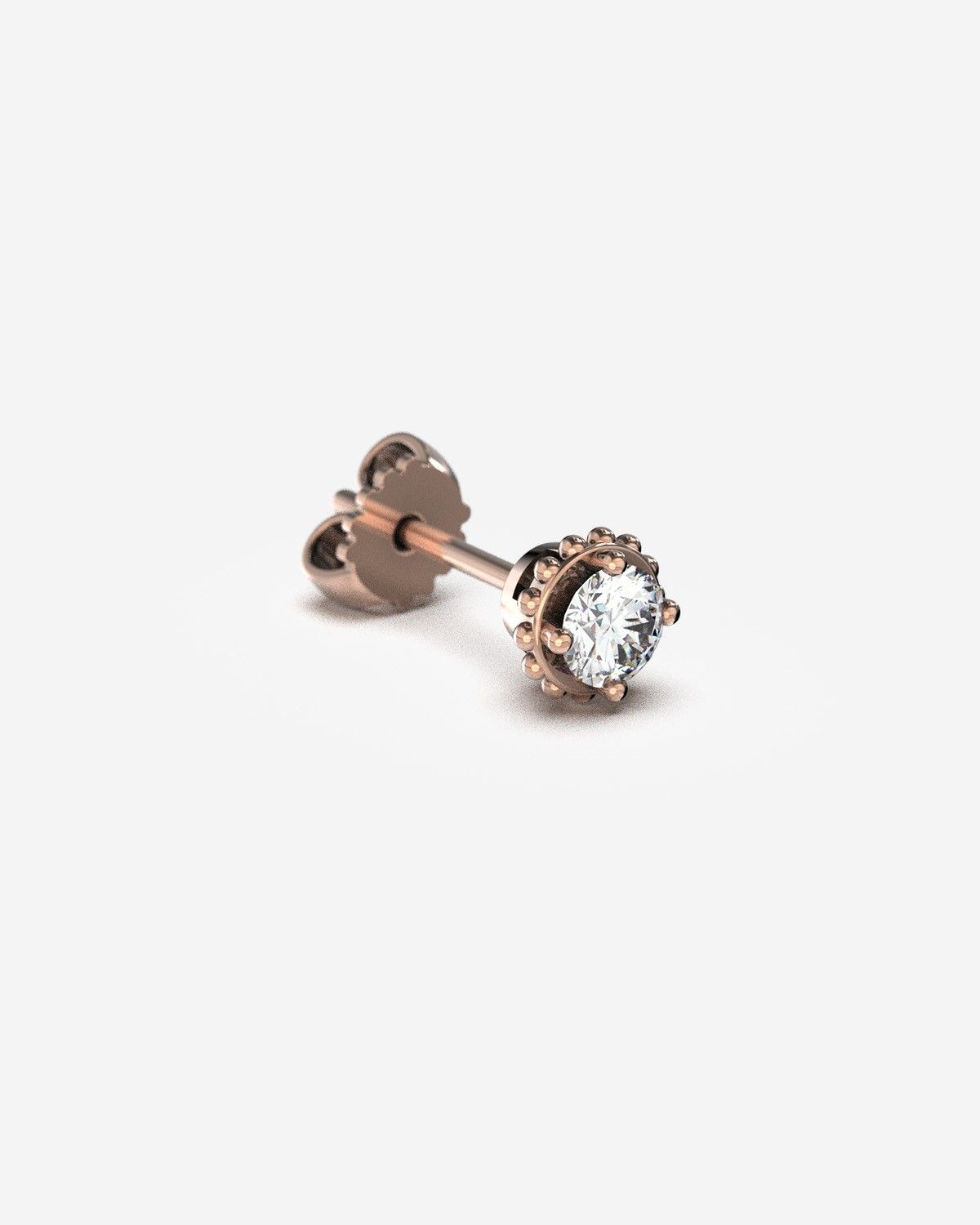 BOUCLE D’OREILLE D'OR AVEC DIAMANT DE 1 ct