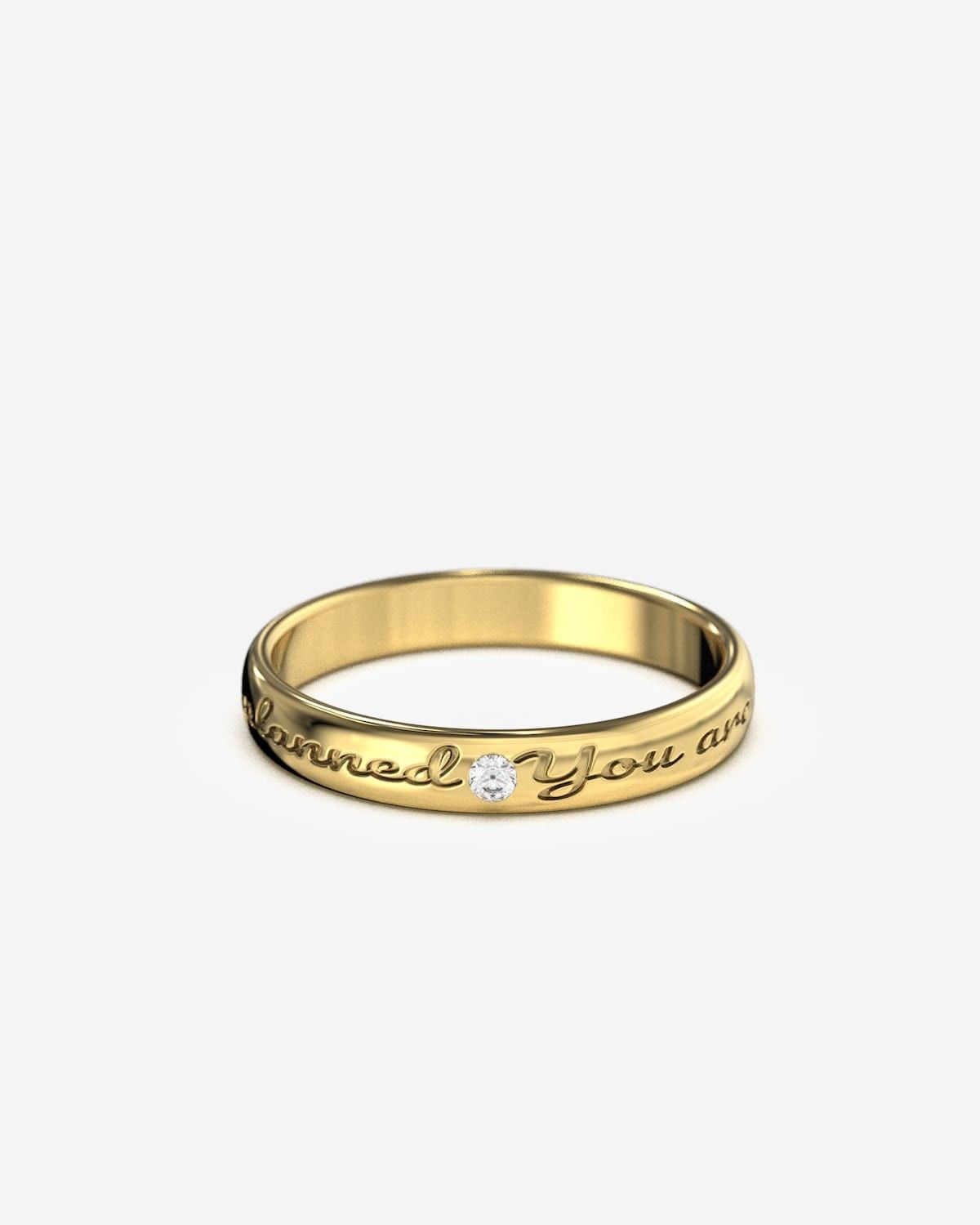 BAGUE DE MARIAGE EN OR AVEC DIAMANT H3,4