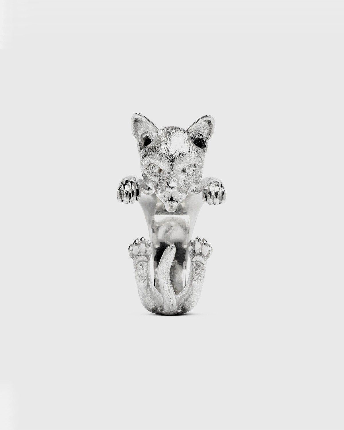 ANELLO HUG GATTO SIAMESE IN ARGENTO