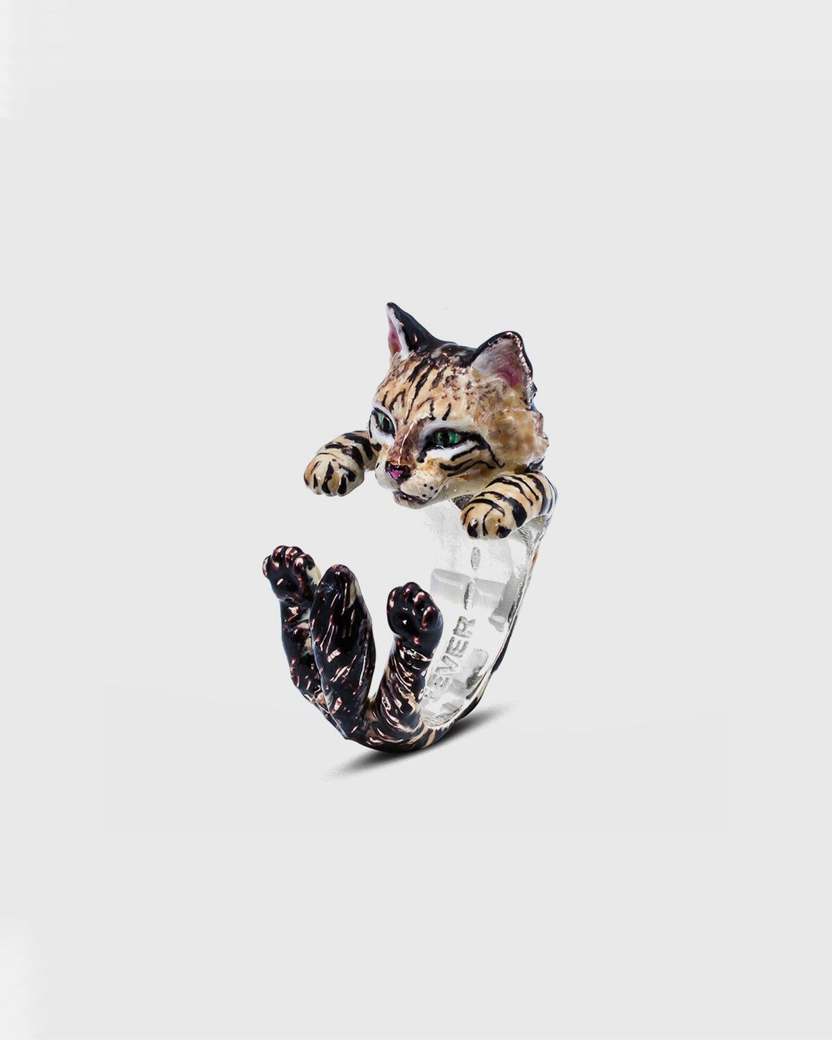 HUG RING NORWEGISCHE WALDKATZE / EMAILLE