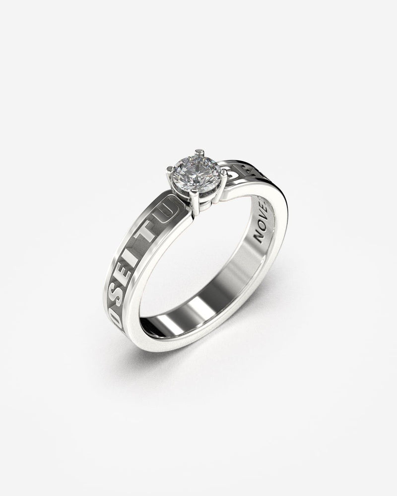copy of BAGUE DE FIANÇAILLES SOLITAIRE TEXTE ARGENT