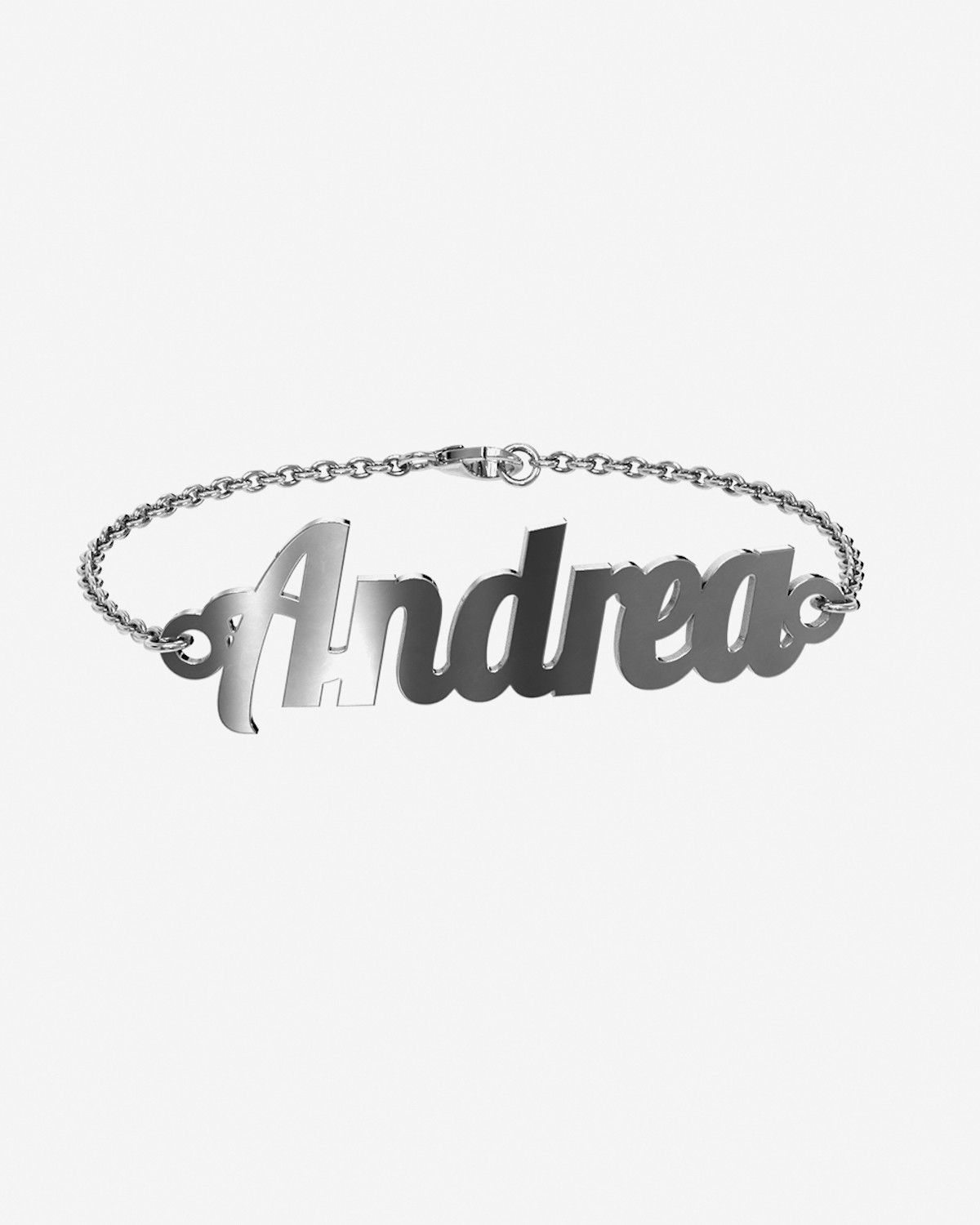 BRACELET NOM PIÈCE CHANTOURNÉE AVEC CHAÎNE