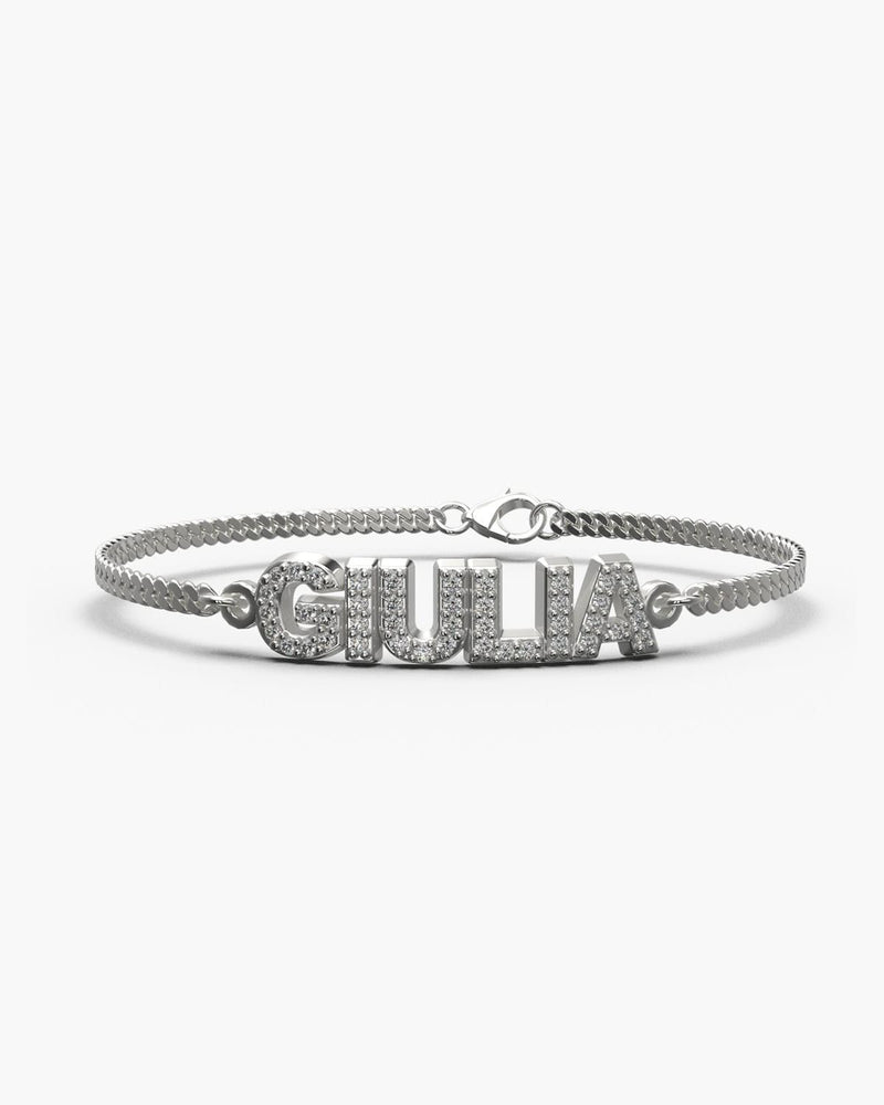 BRACELET NOM MAILLE GOURMETTE MY SHINY NAME