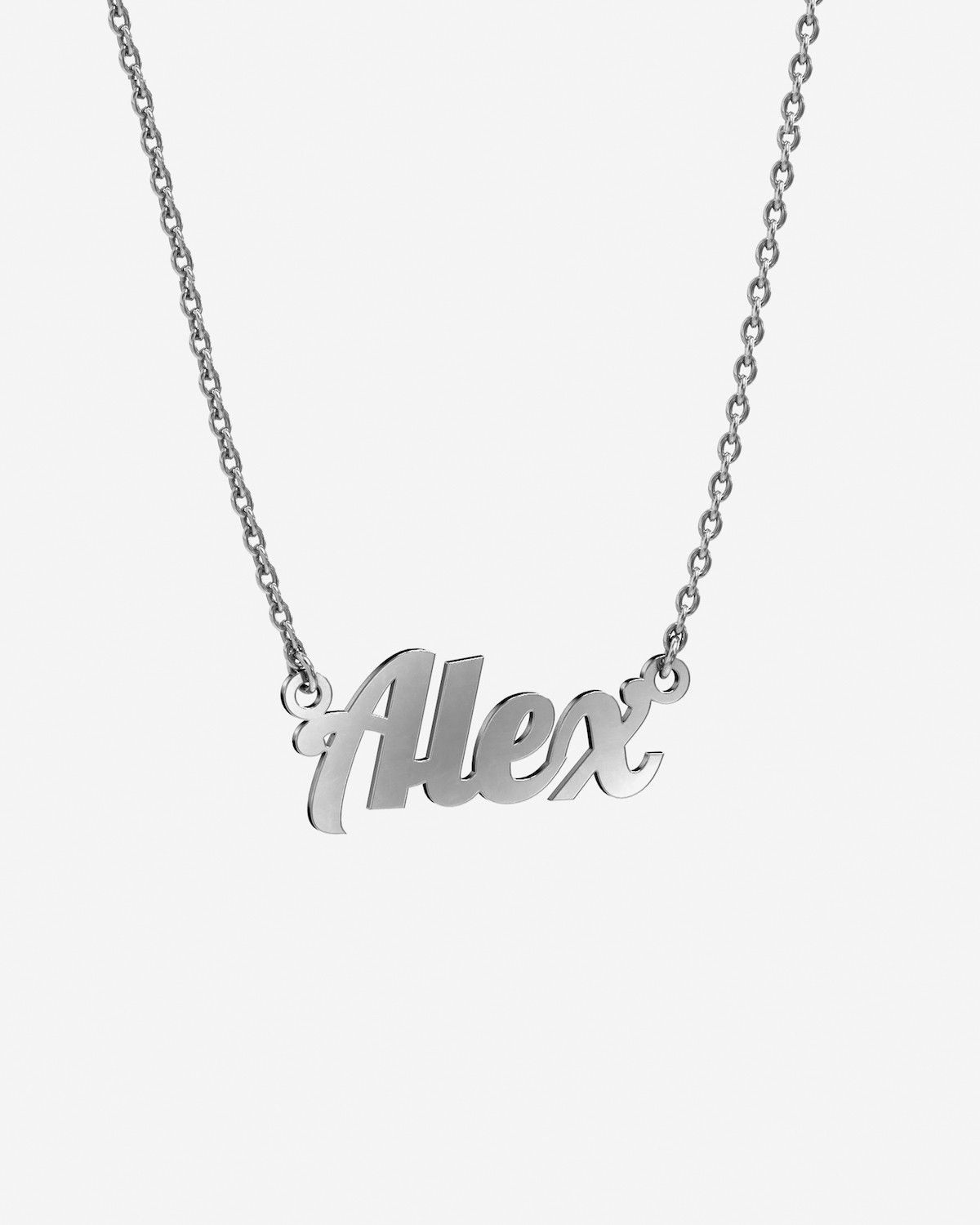 COLLIER NOM PIÈCE CHANTOURNÉE AVEC CHAÎNE