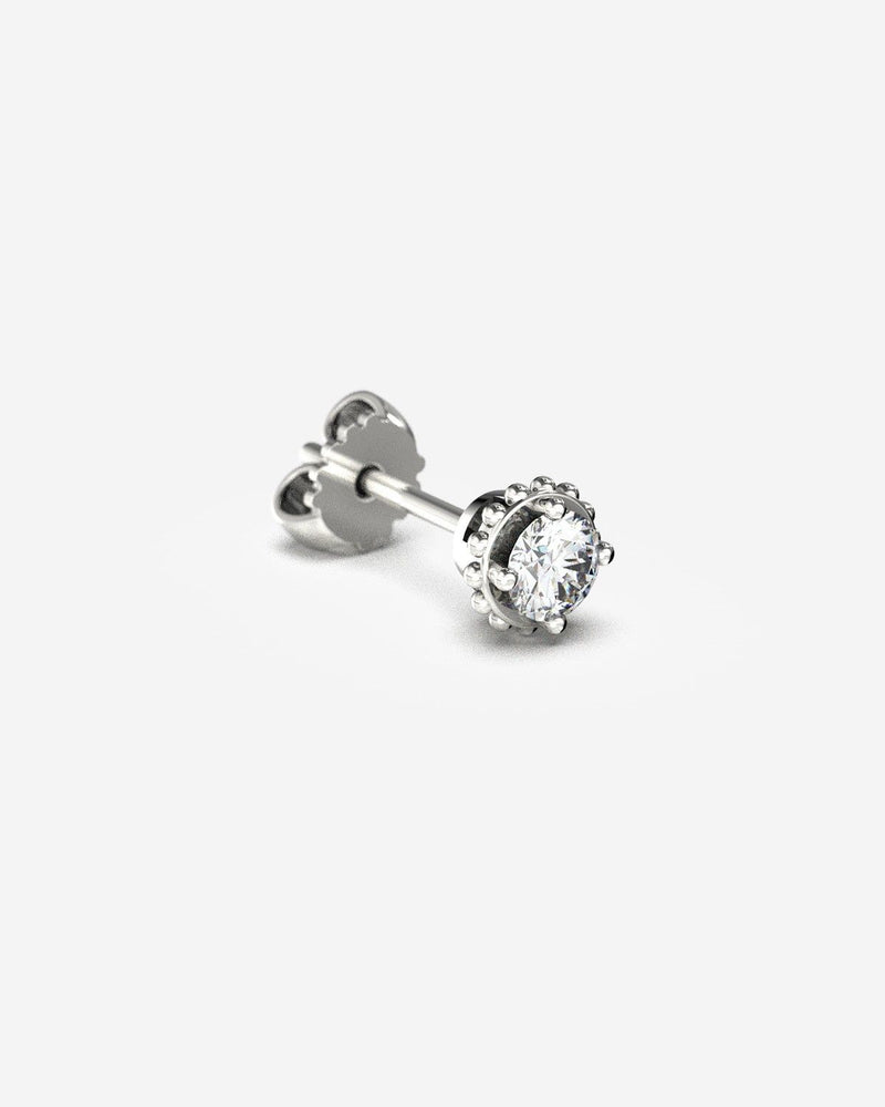 ORECCHINO PUNTO LUCE IN ARGENTO CON DIAMANTE DA 1 ct