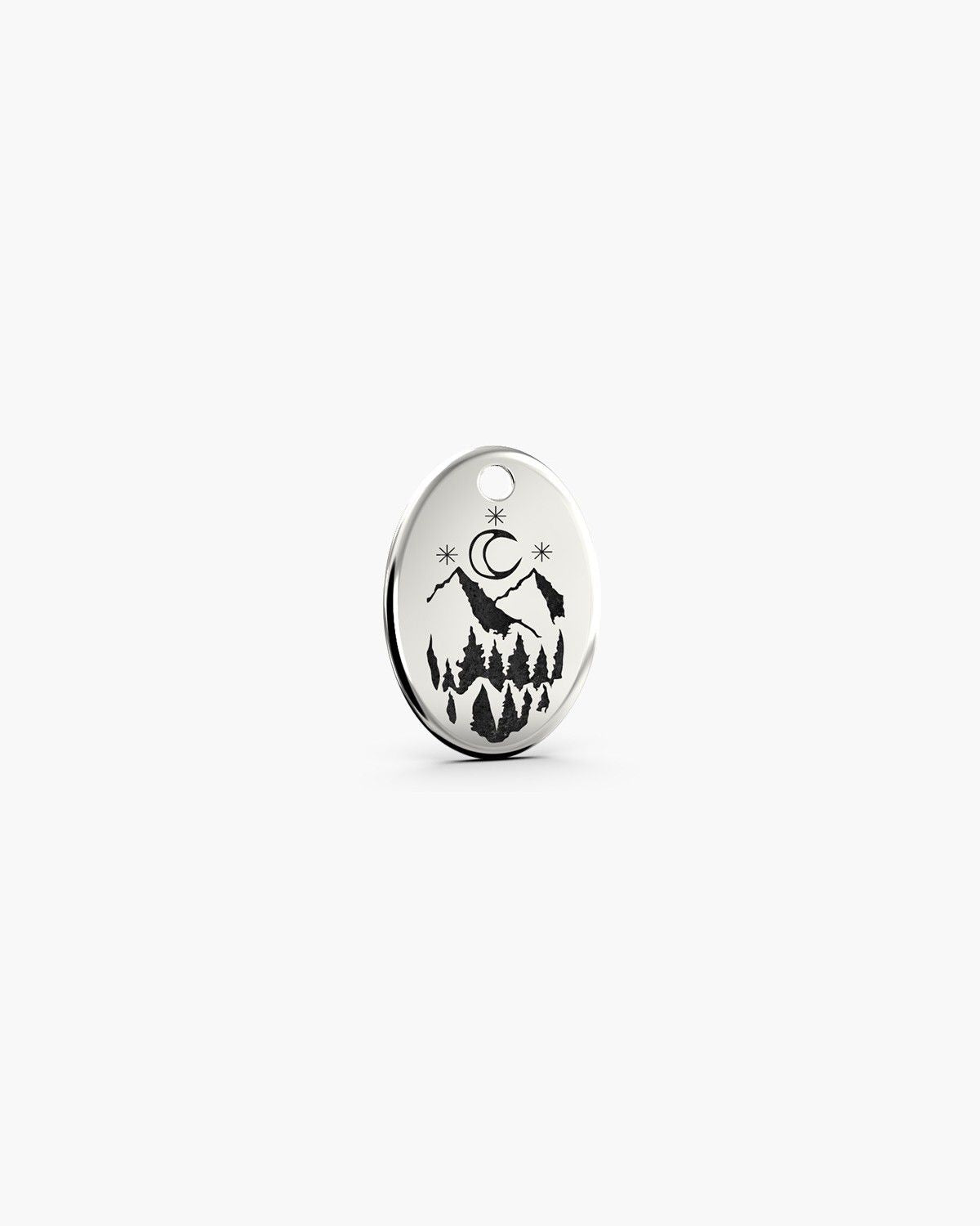 PENDENTIF PLAQUE ÉMOUSSÉ OVALE