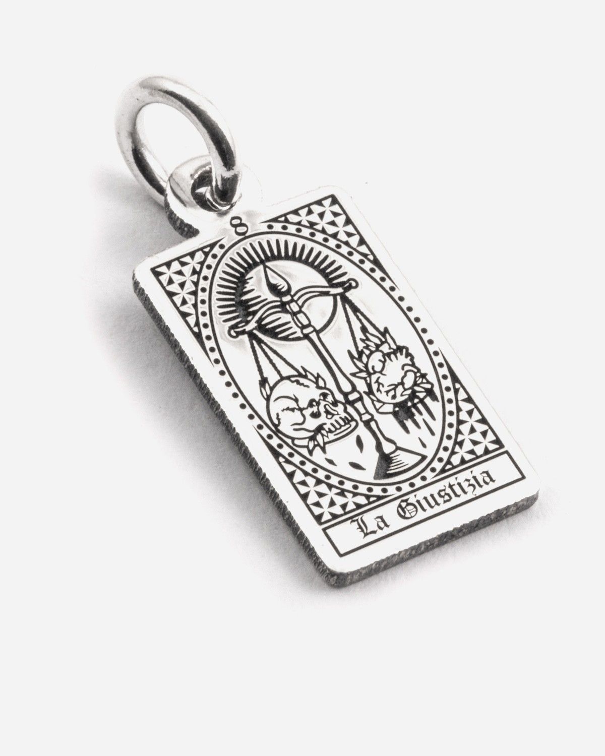 JUSTICE TAROT CARD PENDANT