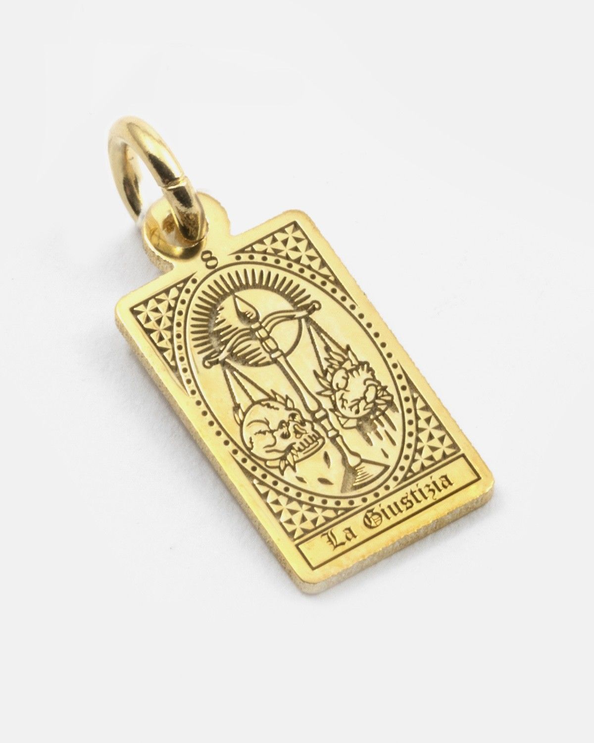 JUSTICE TAROT CARD PENDANT