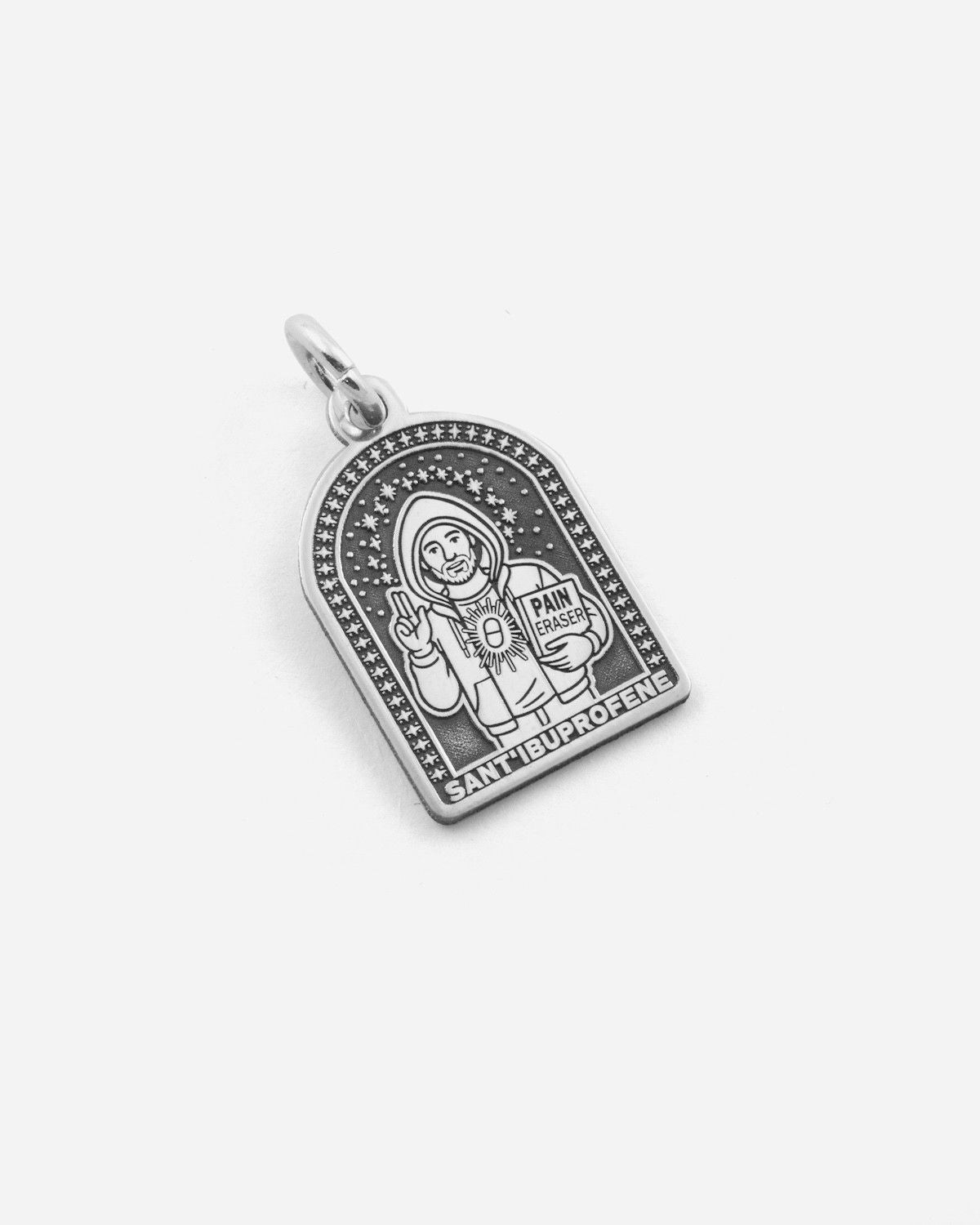 SAINT IBUPROFEN HOLY CARD PENDANT