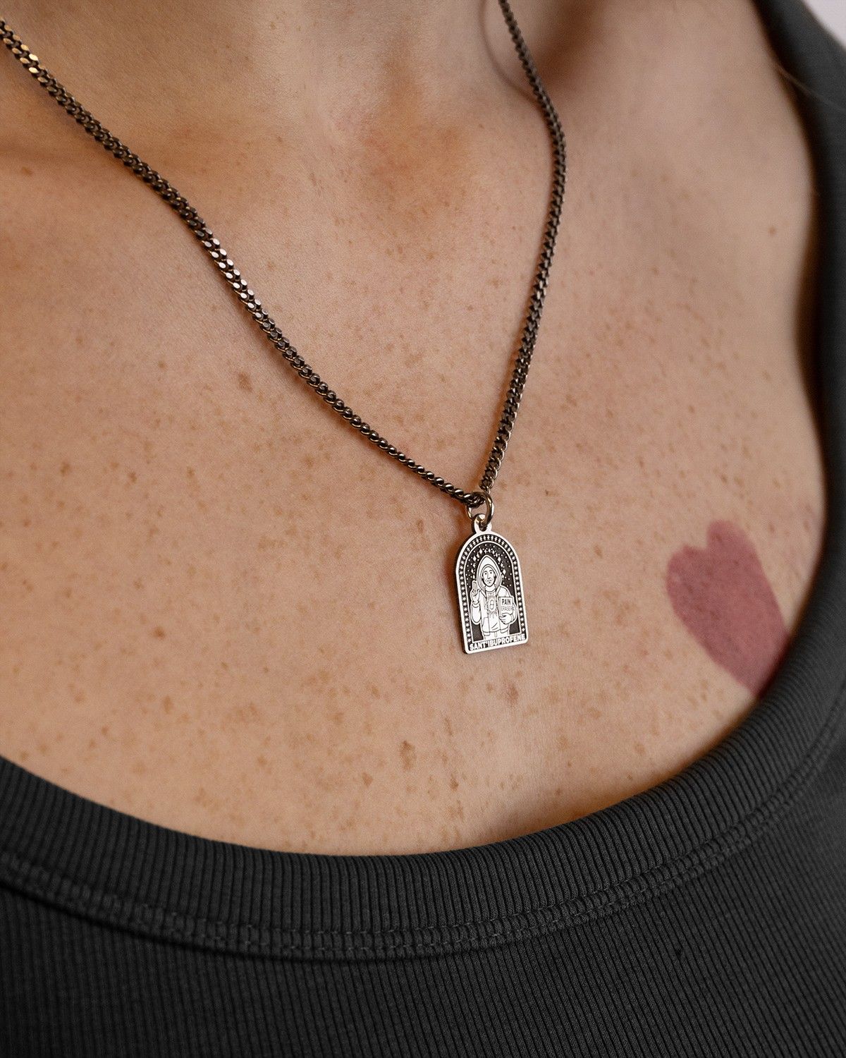 SAINT IBUPROFEN HOLY CARD PENDANT