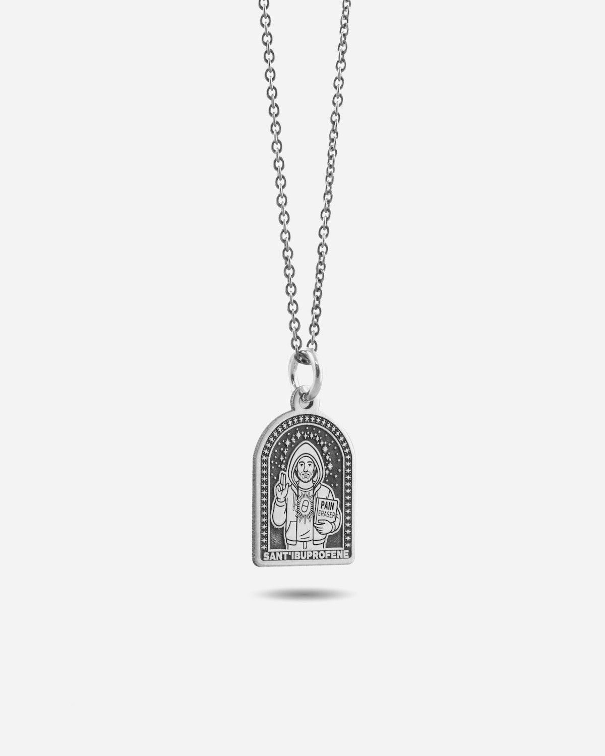 SAINT IBUPROFEN HOLY CARD PENDANT