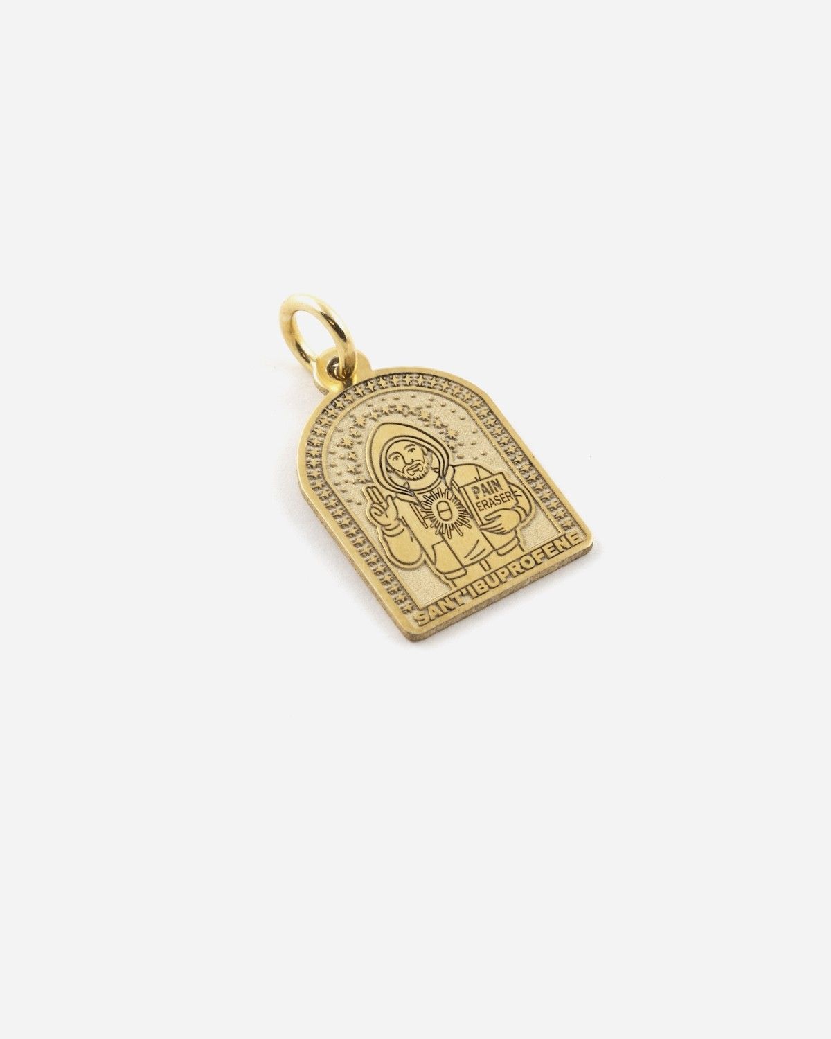 SAINT IBUPROFEN HOLY CARD PENDANT