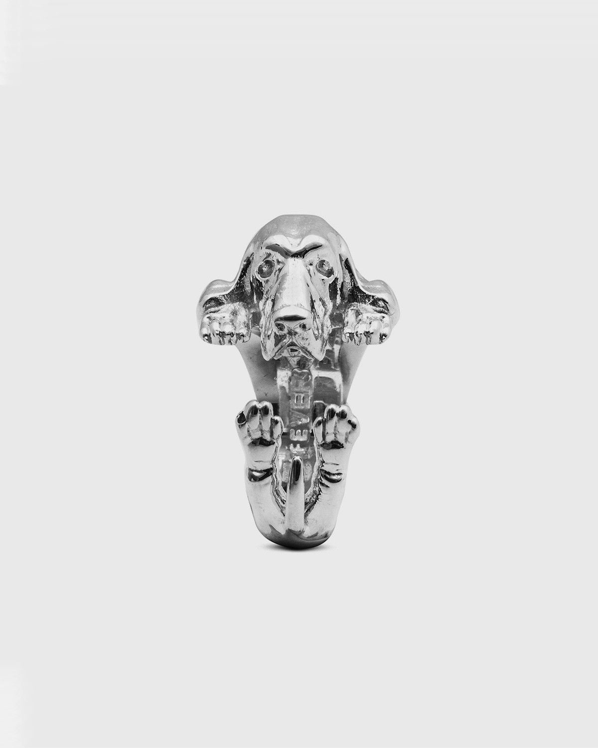 BAGUE HUG BASSET HOUND / ARGENT