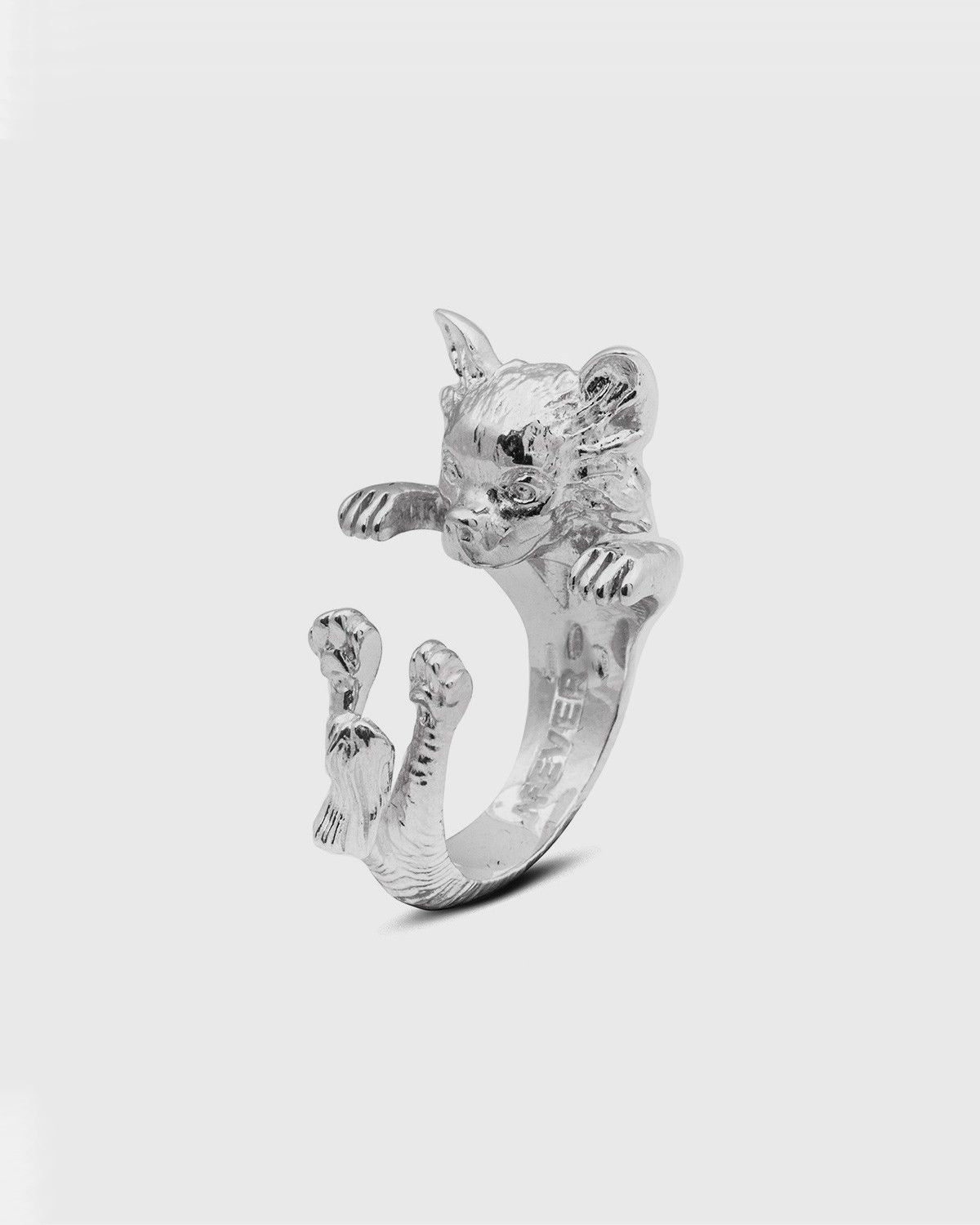 BAGUE HUG CHIHUAHUA À LONG MANTEAU / ARGENT