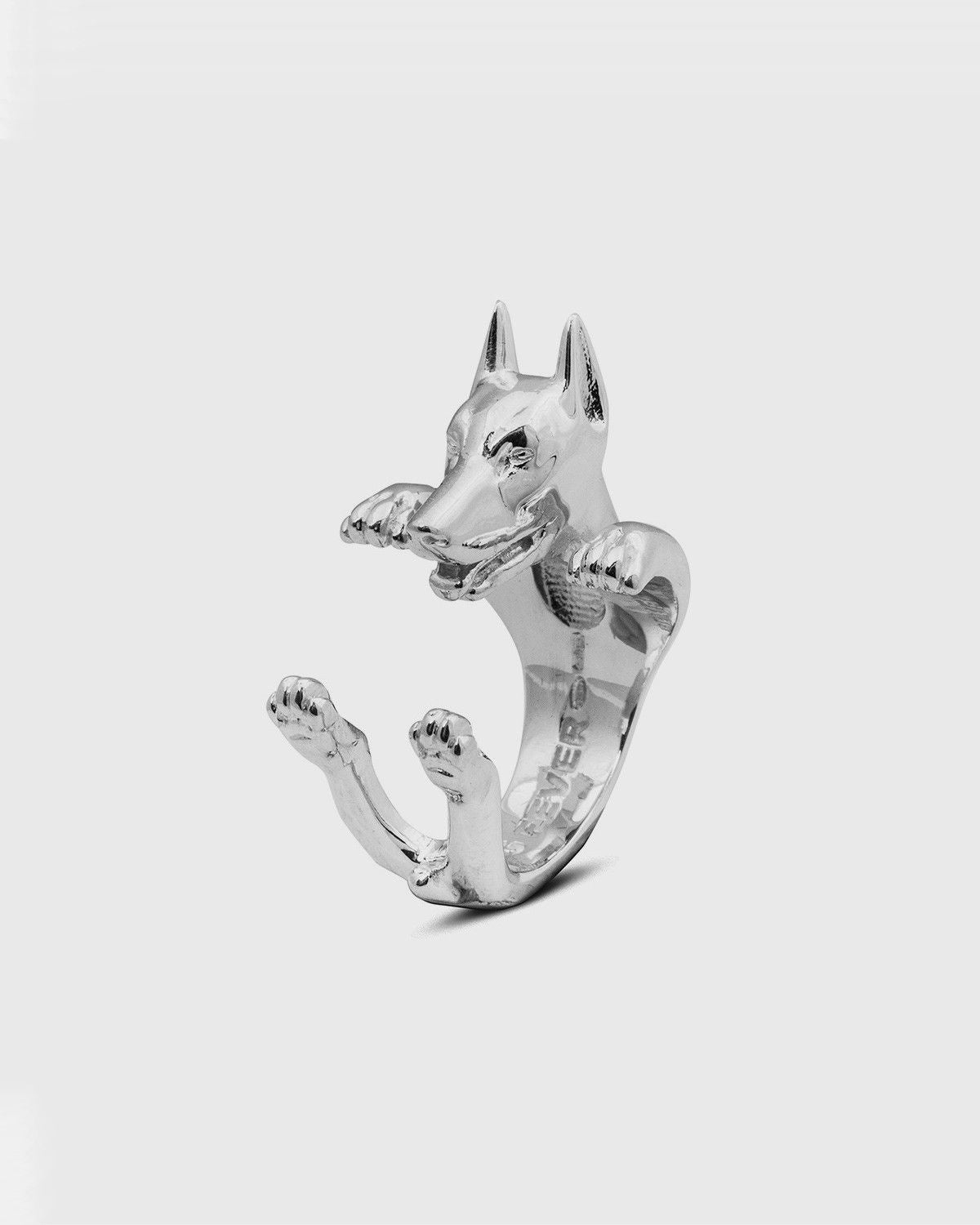 BAGUE HUG DOBERMANN / ARGENT