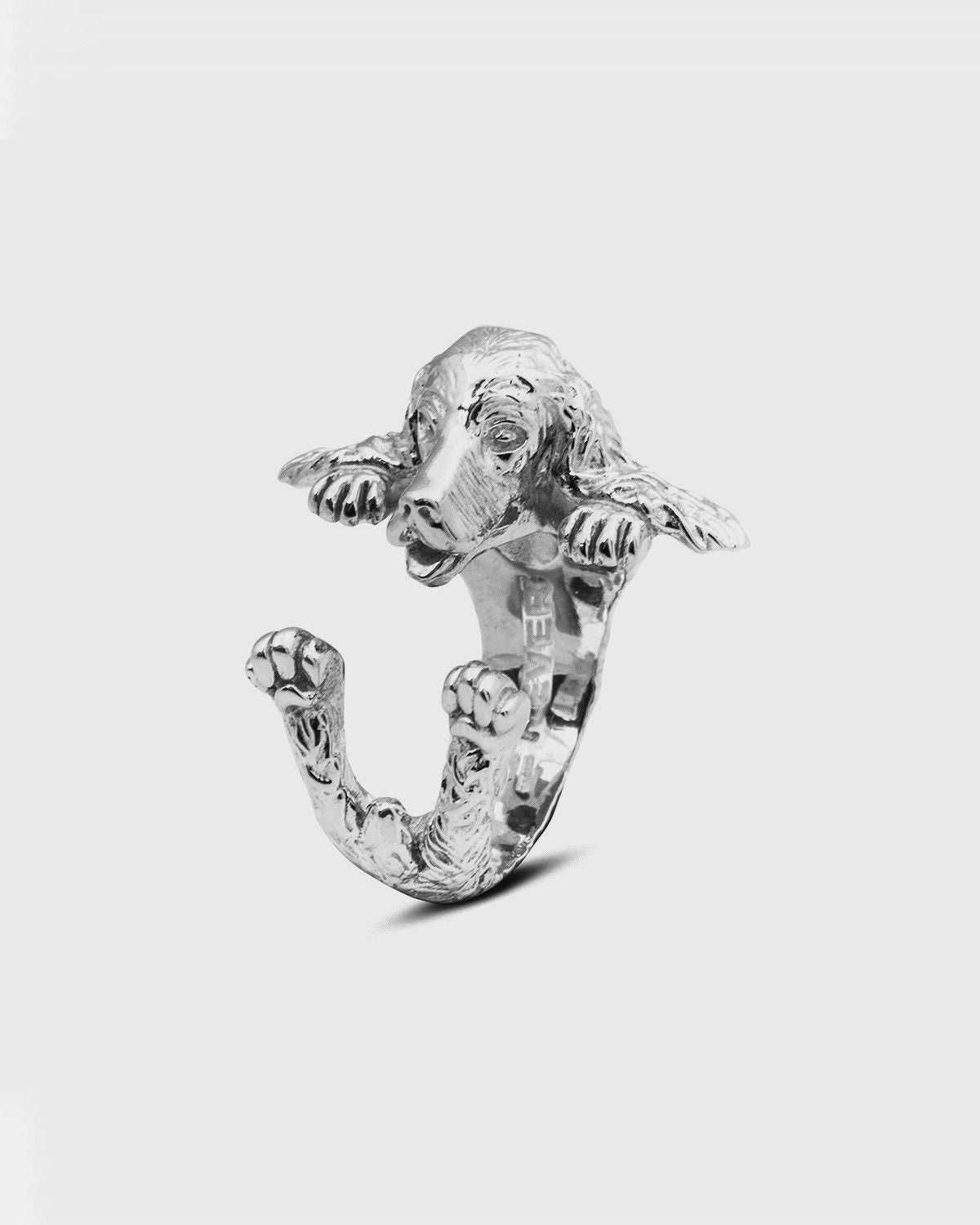 BAGUE HUG COCKER SPANIEL INGLESE / ARGENT