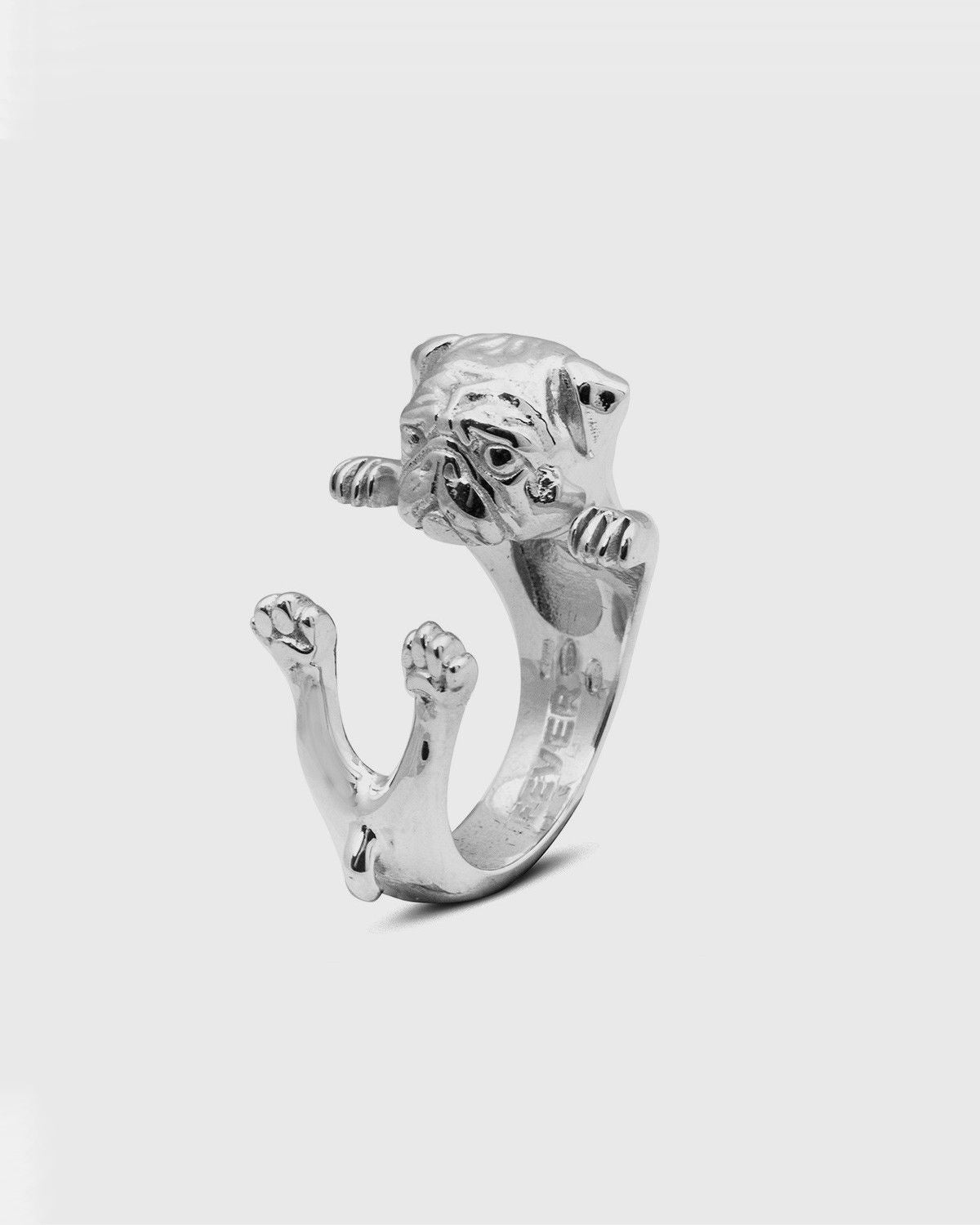 BAGUE HUG CARLINO / ARGENT