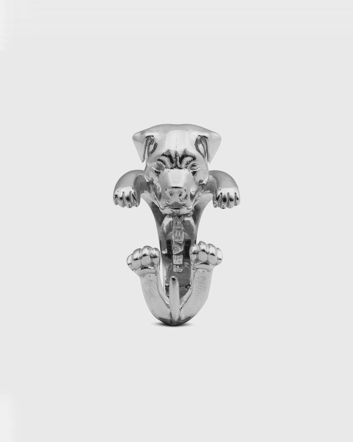 BAGUE HUG ROTTWEILER / ARGENT