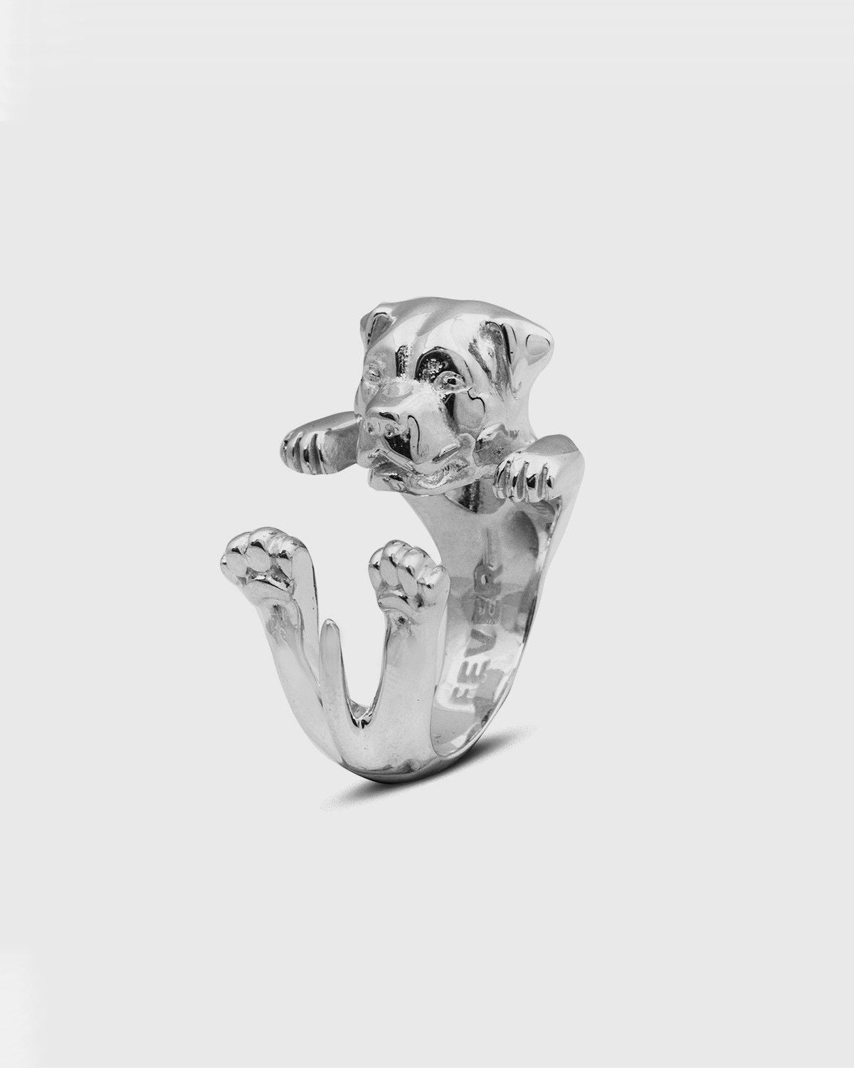 BAGUE HUG ROTTWEILER / ARGENT