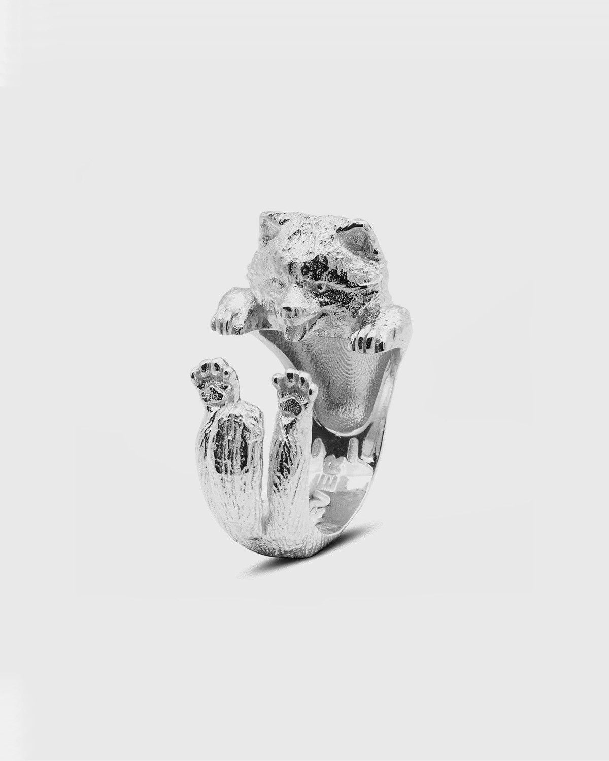 BAGUE HUG VOLPINO DI POMERANIA / ARGENT