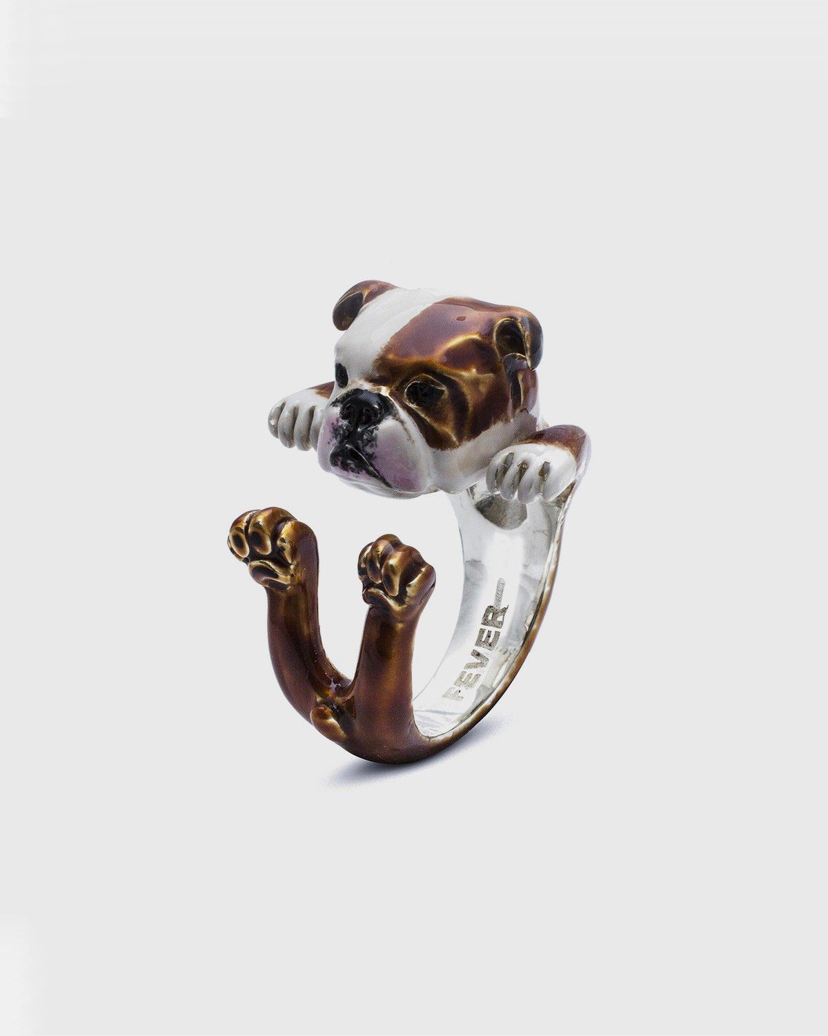 ANELLO HUG BULLDOG INGLESE / SMALTO