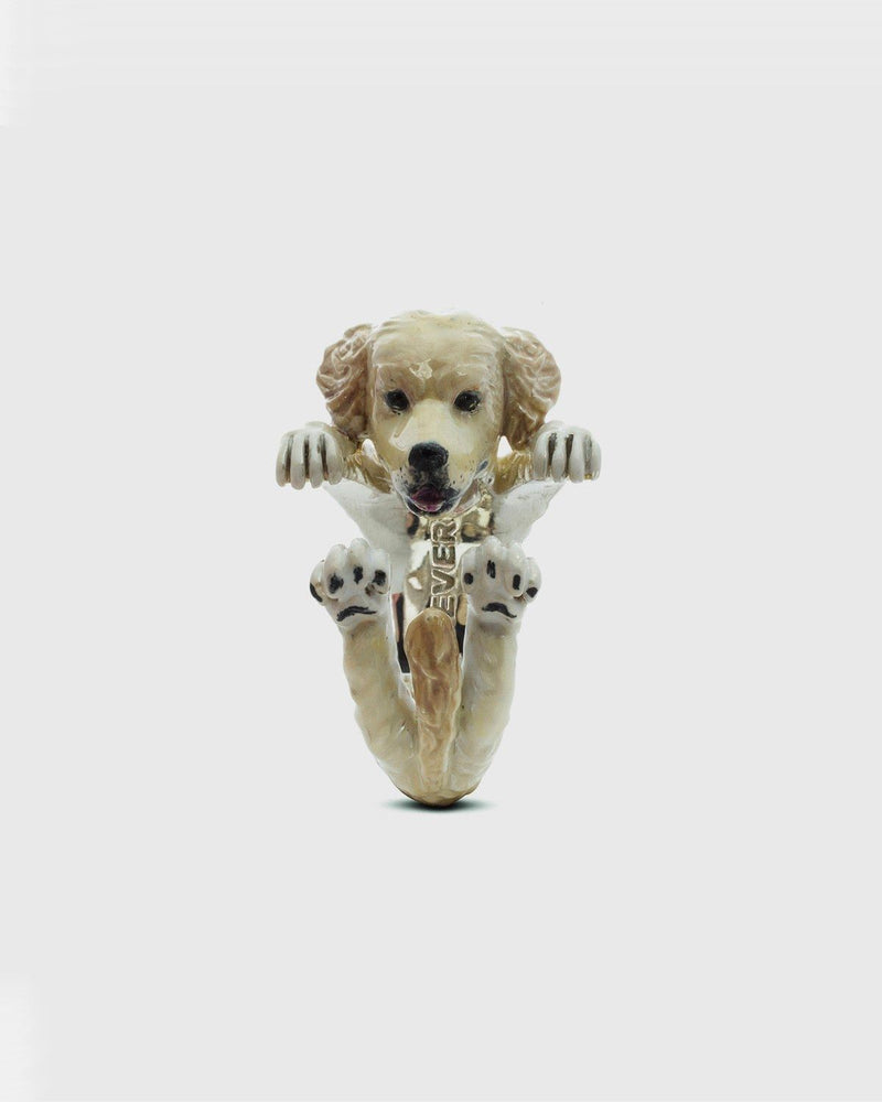 BAGUE HUG GOLDEN RETRIEVER / ÉMAIL