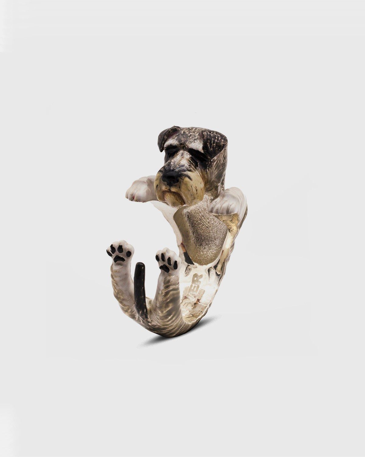 BAGUE HUG SCHNAUZER / ÉMAIL