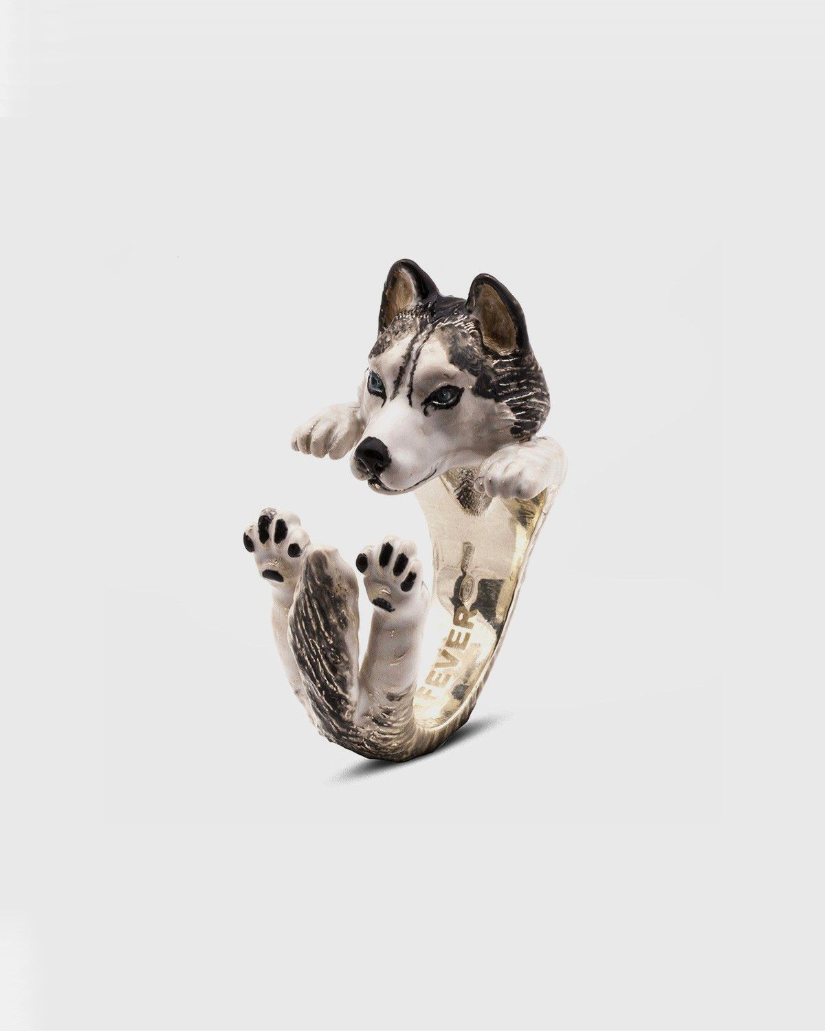 BAGUE HUG SIBERIAN HUSKY / ÉMAIL