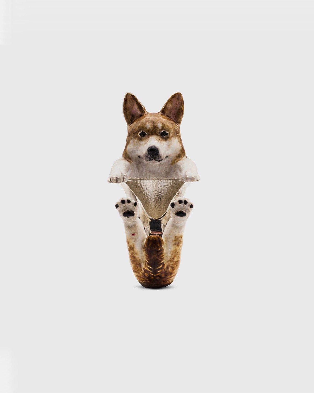 BAGUE HUG WELSH CORGI PEMBROKE / ÉMAIL