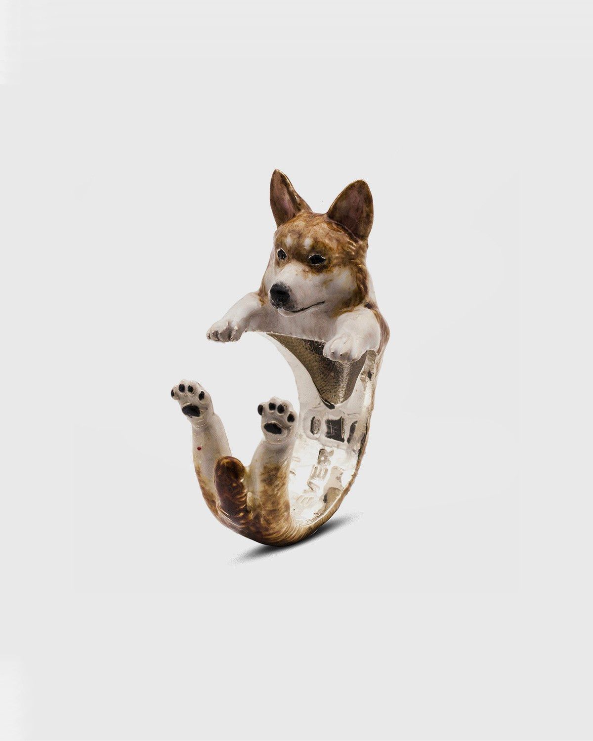 BAGUE HUG WELSH CORGI PEMBROKE / ÉMAIL
